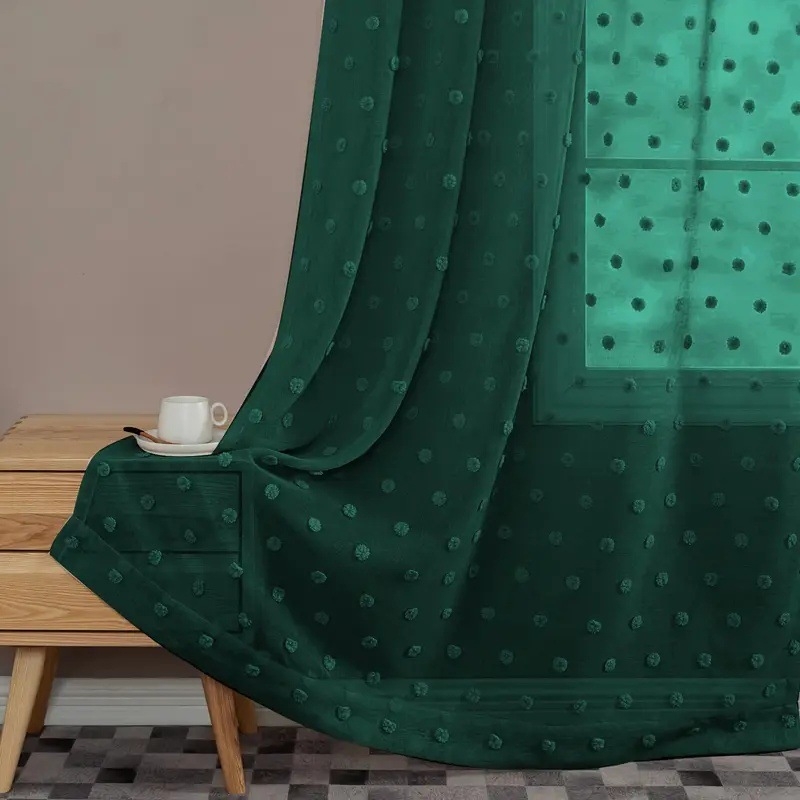 2 vnt. naujos, vientisos spalvos, mažos kailio kamuoliuko užuolaidos svetainei, miegamajam, dekoratyvinės užuolaidos, suasmenintos dekoratyvinės strypo užuolaidos