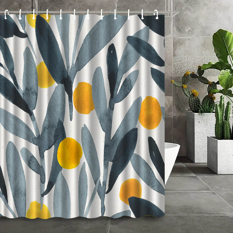 Cortina de duș îngroșată cu imprimare digitală Amazon transfrontalieră, costum anti-perforare, perdea de duș impermeabilă și rezistentă la mucegai