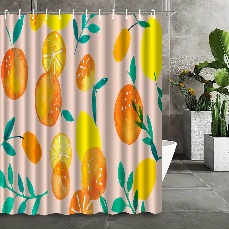 Cortina de duș îngroșată cu imprimare digitală Amazon transfrontalieră, costum anti-perforare, perdea de duș impermeabilă și rezistentă la mucegai