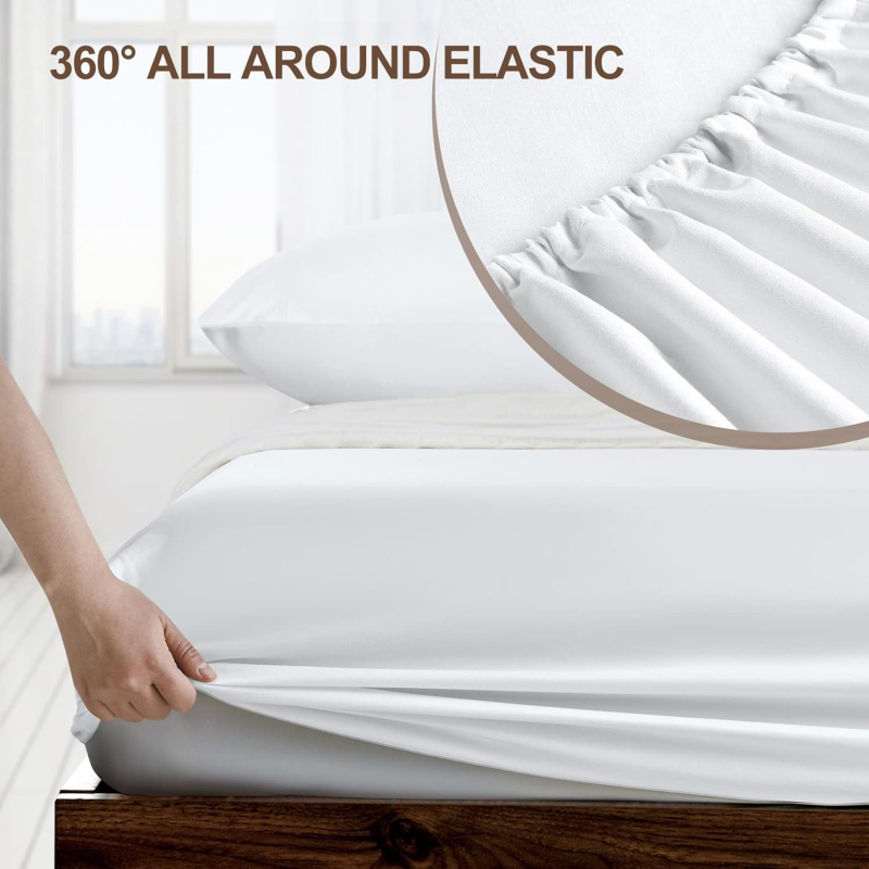 „CrossBorder Ebay“ grynos medvilnės vienspalviai paklodės su guma. Prabangūs medvilniniai čiužinio užvalkalai. Viengulių ir dvigulių lovų užvalkalai.