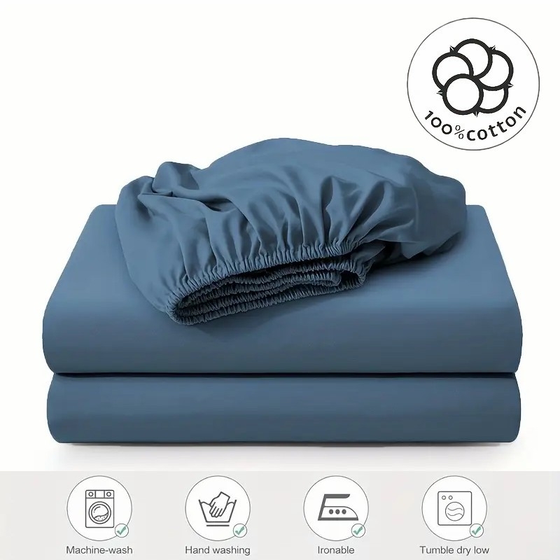 „CrossBorder Ebay“ grynos medvilnės vienspalviai paklodės su guma. Prabangūs medvilniniai čiužinio užvalkalai. Viengulių ir dvigulių lovų užvalkalai.