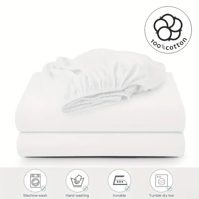 „CrossBorder Ebay“ grynos medvilnės vienspalviai paklodės su guma. Prabangūs medvilniniai čiužinio užvalkalai. Viengulių ir dvigulių lovų užvalkalai.