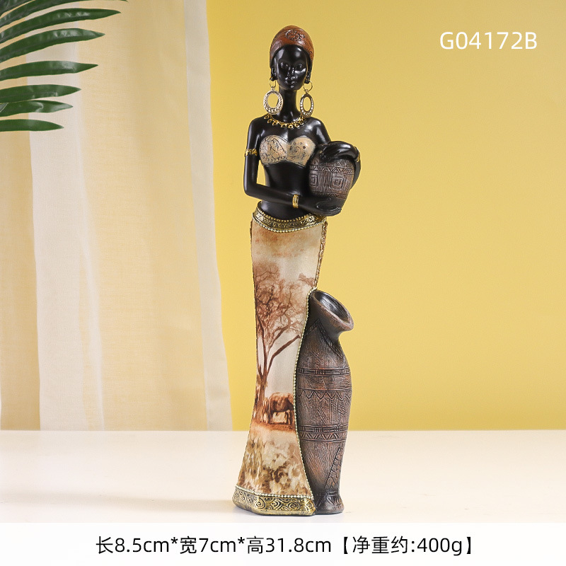 Ornamente exotice tribale africane, sufragerie, intrare, dulap de vinuri, decorare creativă pentru casă, ornamente vintage pentru femei de culoare