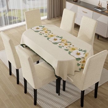 Ορθογώνιο κάλυμμα καρέκλας τραπεζιού φαγητού, κοστούμι μαξιλαριού καρέκλας, ευρωπαϊκό στιλ, τραπεζομάντιλο τραπεζιού σαλονιού, ύφασμα, κάλυμμα καρέκλας τραπεζιού φαγητού, τραπεζομάντιλο, απλό κάλυμμα τραπεζομάντιλου