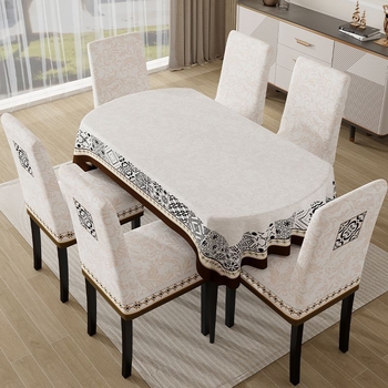 Ορθογώνιο κάλυμμα καρέκλας τραπεζιού φαγητού, κοστούμι μαξιλαριού καρέκλας, ευρωπαϊκό στιλ, τραπεζομάντιλο τραπεζιού σαλονιού, ύφασμα, κάλυμμα καρέκλας τραπεζιού φαγητού, τραπεζομάντιλο, απλό κάλυμμα τραπεζομάντιλου