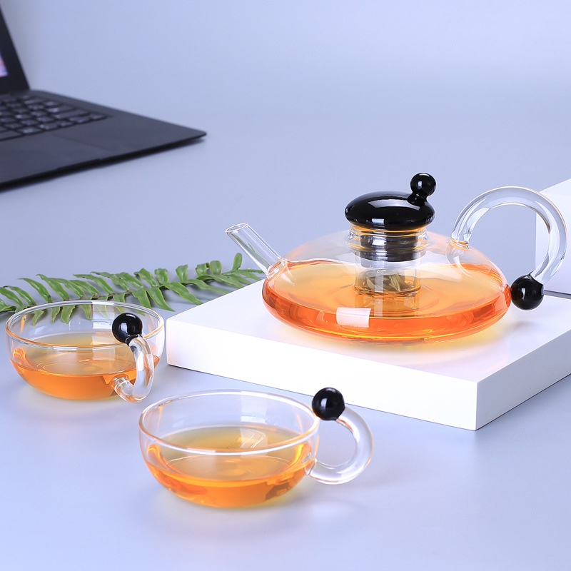 Gėlių arbatinukas, britiško stiliaus popietės arbatos, vaisių arbatos rinkinys, karščiui atsparus stiklinis namams, šiaurietiško stiliaus, lengvas, prabangus sveikatos puodas
