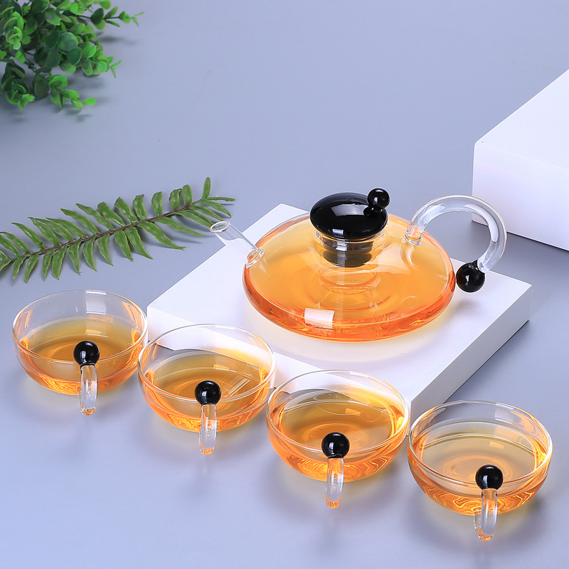 Gėlių arbatinukas, britiško stiliaus popietės arbatos, vaisių arbatos rinkinys, karščiui atsparus stiklinis namams, šiaurietiško stiliaus, lengvas, prabangus sveikatos puodas