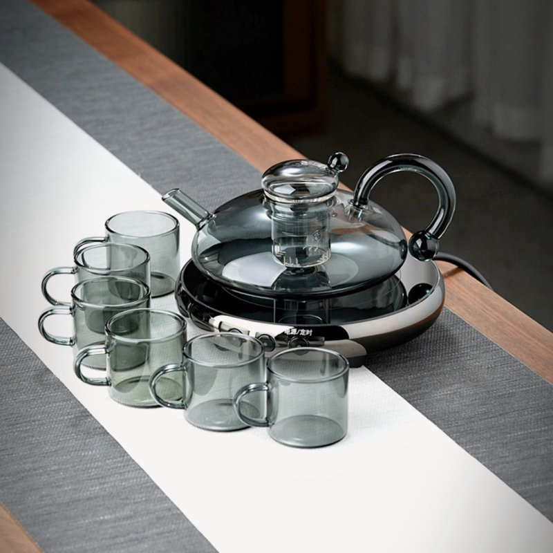 Gėlių arbatinukas, britiško stiliaus popietės arbatos, vaisių arbatos rinkinys, karščiui atsparus stiklinis namams, šiaurietiško stiliaus, lengvas, prabangus sveikatos puodas