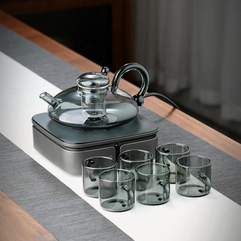 Gėlių arbatinukas, britiško stiliaus popietės arbatos, vaisių arbatos rinkinys, karščiui atsparus stiklinis namams, šiaurietiško stiliaus, lengvas, prabangus sveikatos puodas