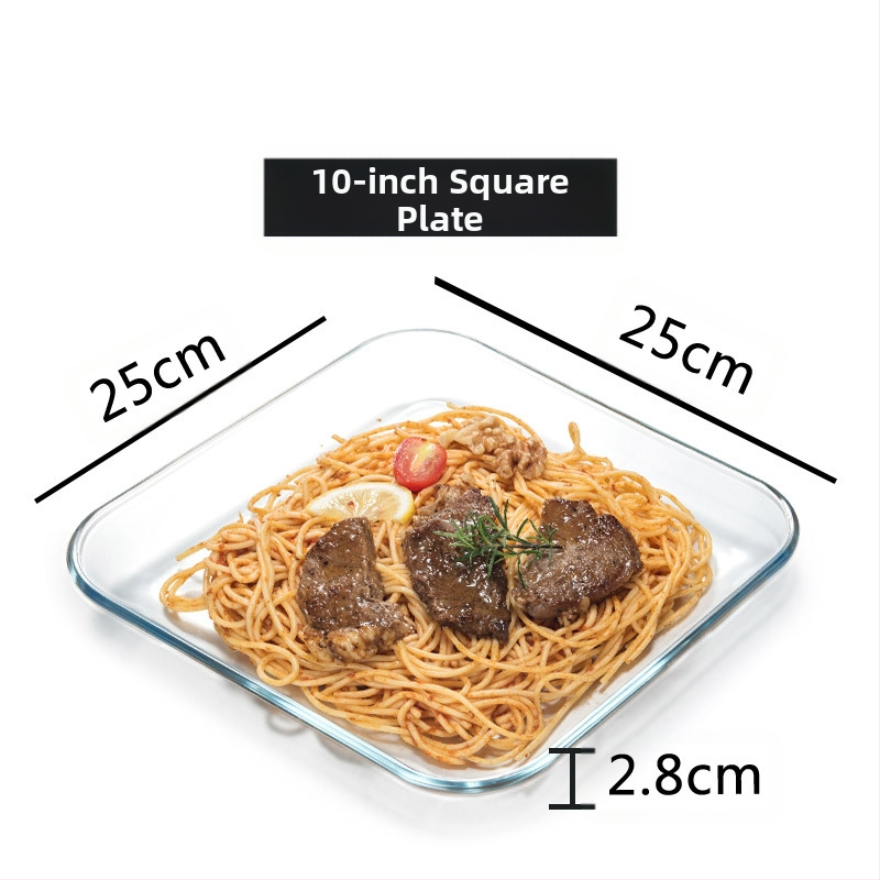 Grūdinto stiklo trijų skyrių lėkštė pusryčių stalo reikmenys valgomojo lėkštė atskiriamoji lėkštė namų apyvokos vaisių lėkštė daugiafunkcinė indų lėkštė