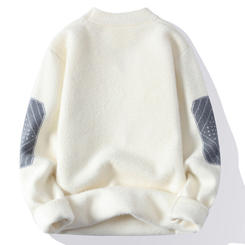 Férfi őszi-téli páros pulóver, meleg, semleges stílusú, garbós, puha, viaszos talpú pulóver