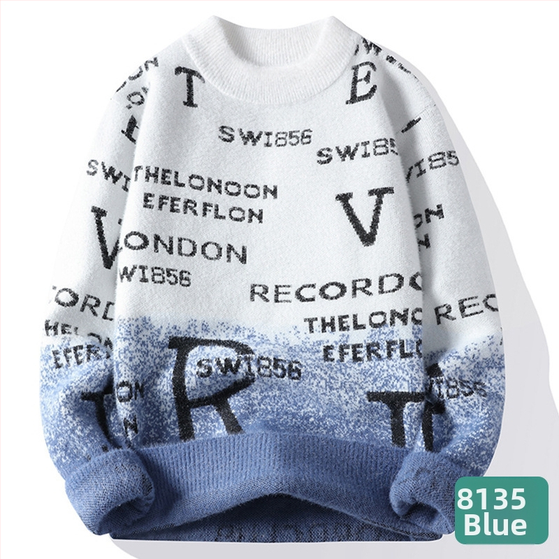 Férfi őszi-téli páros pulóver, meleg, semleges stílusú, garbós, puha, viaszos talpú pulóver