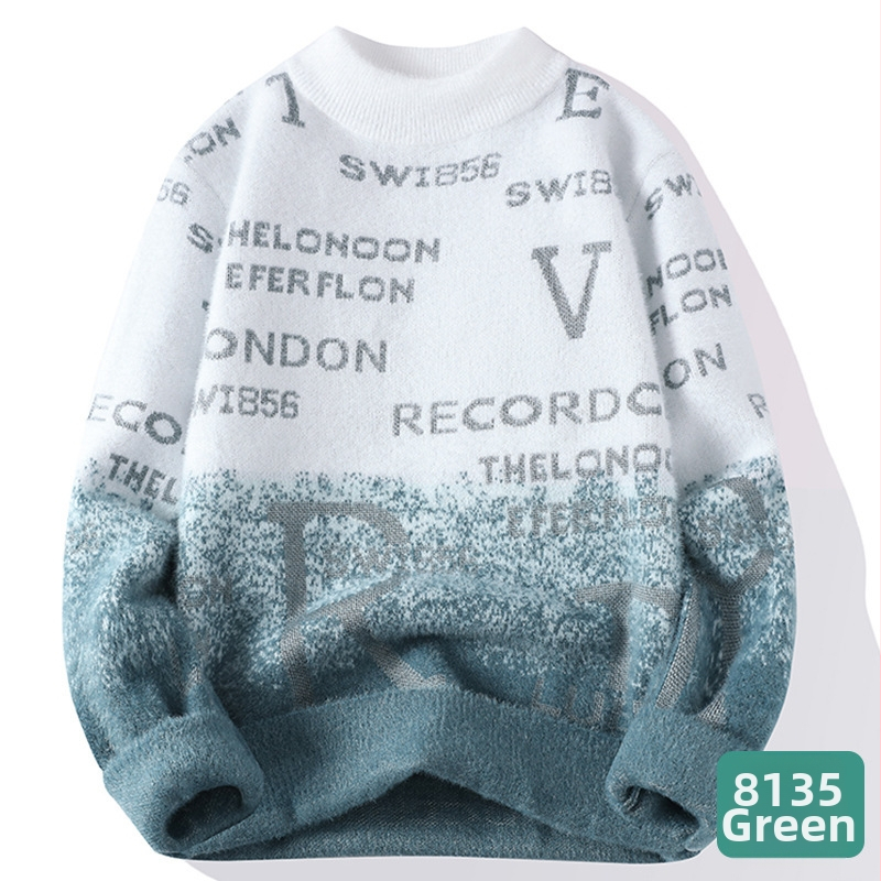 Férfi őszi-téli páros pulóver, meleg, semleges stílusú, garbós, puha, viaszos talpú pulóver