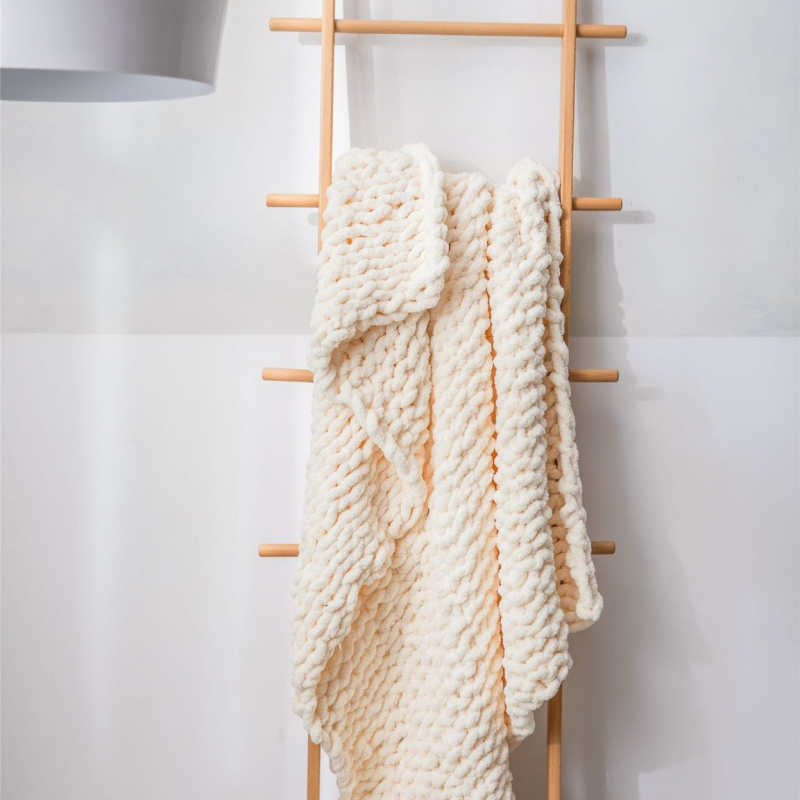 Ръчно изработено дебело вълнено плетено одеяло Phyllis ins, плетено одеяло с шенилна пръчка, одеяло за диван, без ДДС