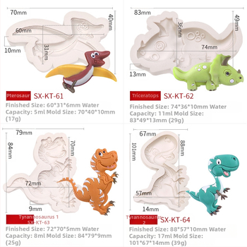 Μύλος Διακόσμησης Κέικ Σοκολάτας με Ζάχαρη και Δεινόσαυρο Misong για Πάσχα