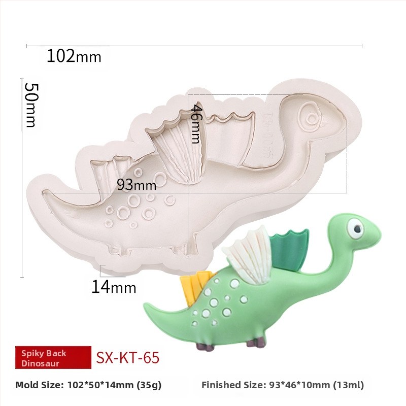 Misong húsvéti dinoszaurusz szilikon forma barkács rajzfilm állatos flip cukorcsokoládé torta dekorációs malom