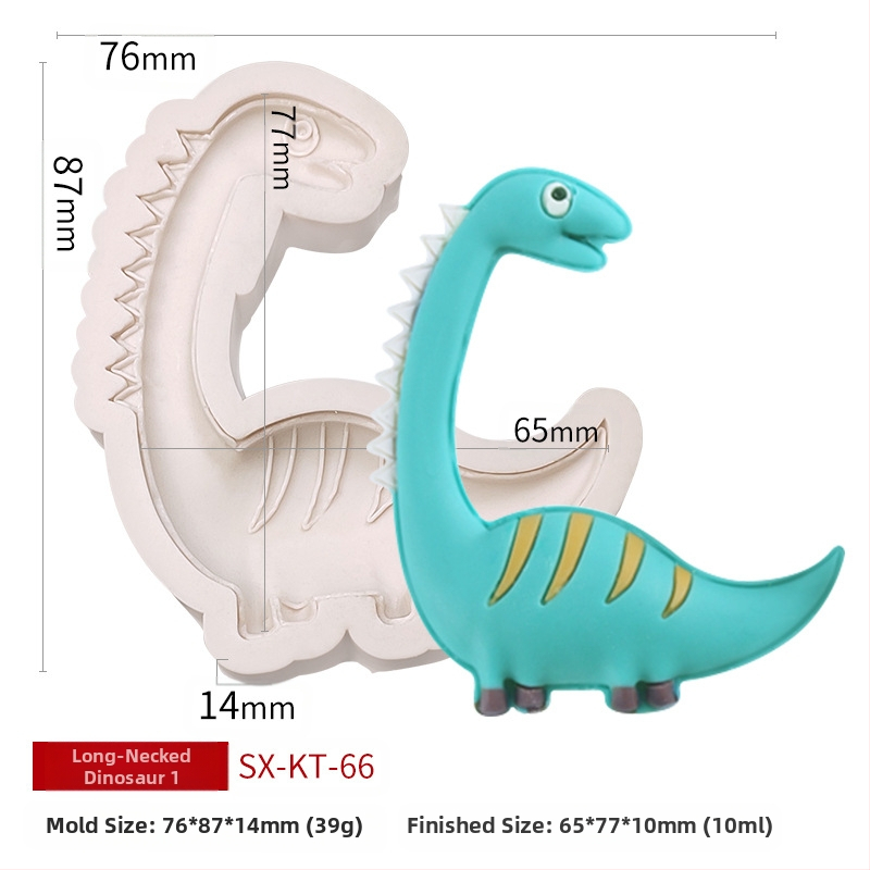Misong húsvéti dinoszaurusz szilikon forma barkács rajzfilm állatos flip cukorcsokoládé torta dekorációs malom