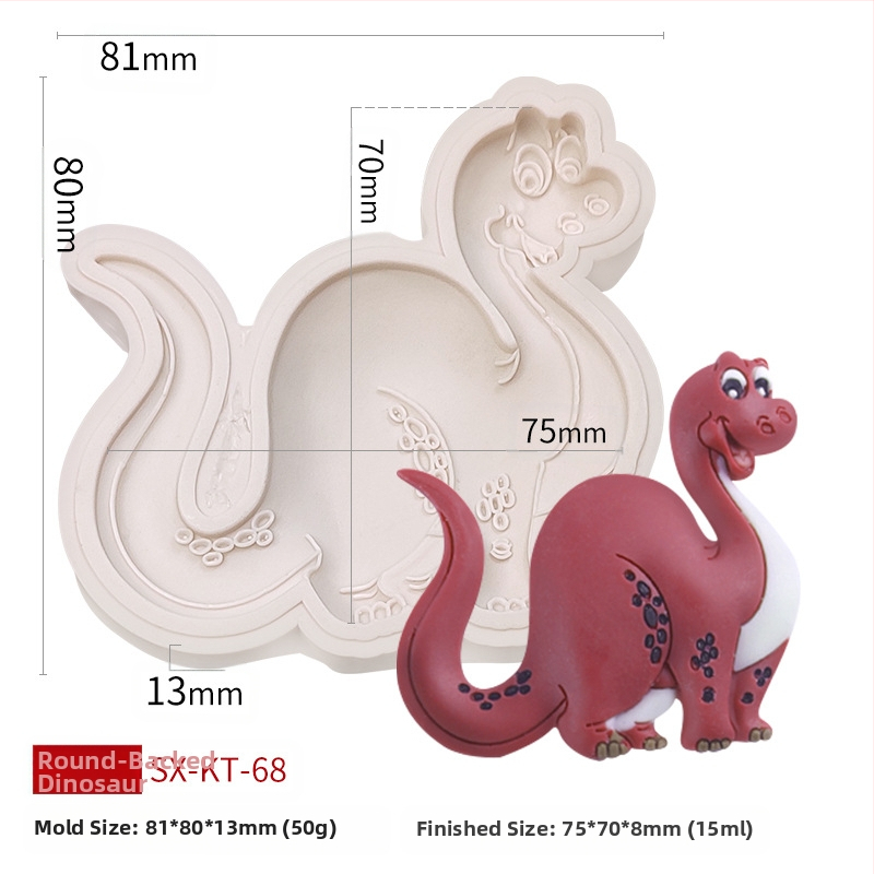 Misong húsvéti dinoszaurusz szilikon forma barkács rajzfilm állatos flip cukorcsokoládé torta dekorációs malom