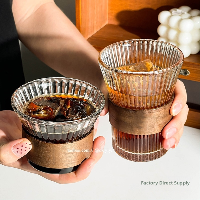 Rippuv kõrvakohvi tass, jääkülm Ameerika latte tass, läbipaistev majapidamisklaasist veetass, põletusvastane teetass, hea välimus