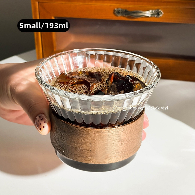 Rippuv kõrvakohvi tass, jääkülm Ameerika latte tass, läbipaistev majapidamisklaasist veetass, põletusvastane teetass, hea välimus