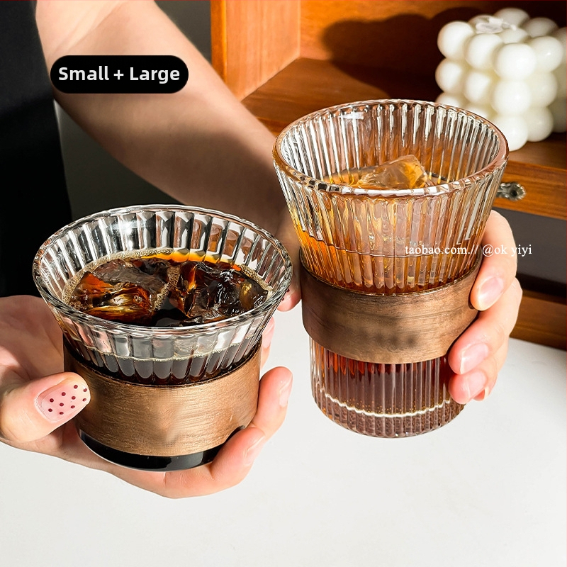 Rippuv kõrvakohvi tass, jääkülm Ameerika latte tass, läbipaistev majapidamisklaasist veetass, põletusvastane teetass, hea välimus