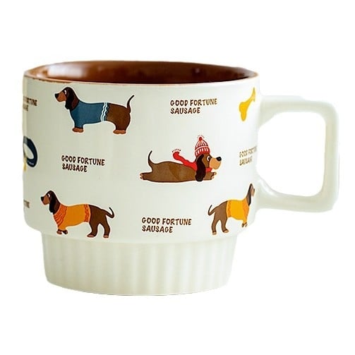 Мори Офис Керамична Чаша за Прибори за Сервиране Висококачествена Термоустойчива Чаша за Двойка Домакинска Чаша за Закуска с Цвете Чаша за Чай Чаша за Мляко