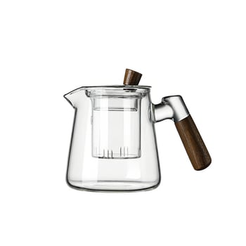 Borosilikaatklaasist pott piaoyi tass kõrge temperatuurikindel teekann tee eraldamine puidust käepide lilleline teekann majapidamises tee valmistamise teekomplekt