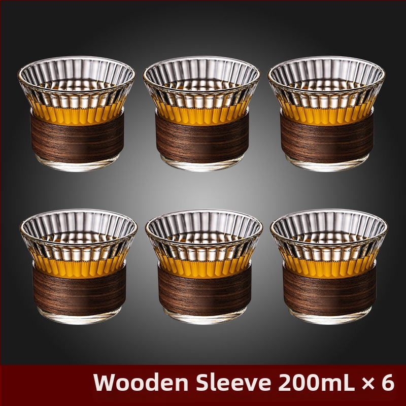 Borosilikaatklaasist pott piaoyi tass kõrge temperatuurikindel teekann tee eraldamine puidust käepide lilleline teekann majapidamises tee valmistamise teekomplekt