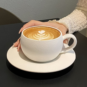 Retro jäätunud kivimustriga keraamiline munatops kohvitops alustass latte kunstitass pärastlõunatee suveniirkingitus nr