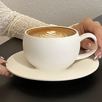 Retro jäätunud kivimustriga keraamiline munatops kohvitops alustass latte kunstitass pärastlõunatee suveniirkingitus nr