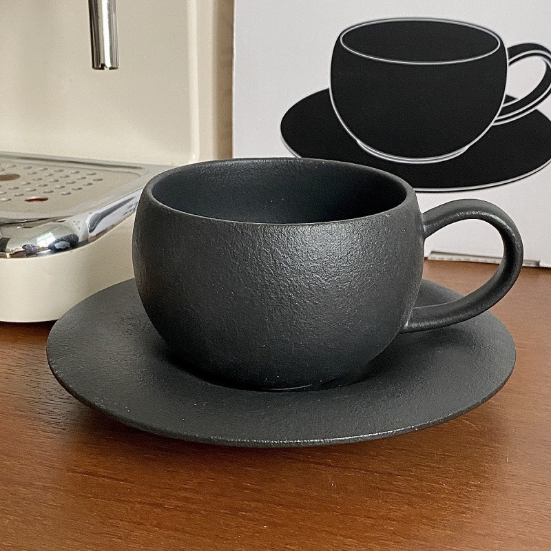 Retro jäätunud kivimustriga keraamiline munatops kohvitops alustass latte kunstitass pärastlõunatee suveniirkingitus nr