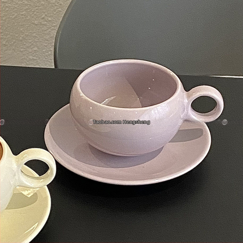 Retro jäätunud kivimustriga keraamiline munatops kohvitops alustass latte kunstitass pärastlõunatee suveniirkingitus nr