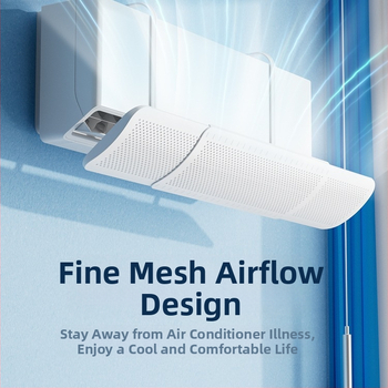 Дефлектор за климатик, щит против директен вятър, стенен монтаж, универсален въздушен отвор, водач за вятър, бебешко задържане, нов модел 2025