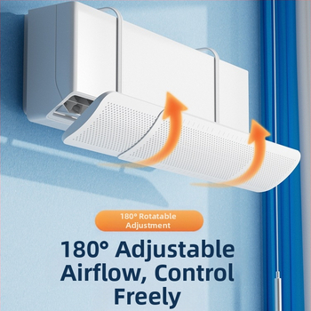 Дефлектор за климатик, щит против директен вятър, стенен монтаж, универсален въздушен отвор, водач за вятър, бебешко задържане, нов модел 2025