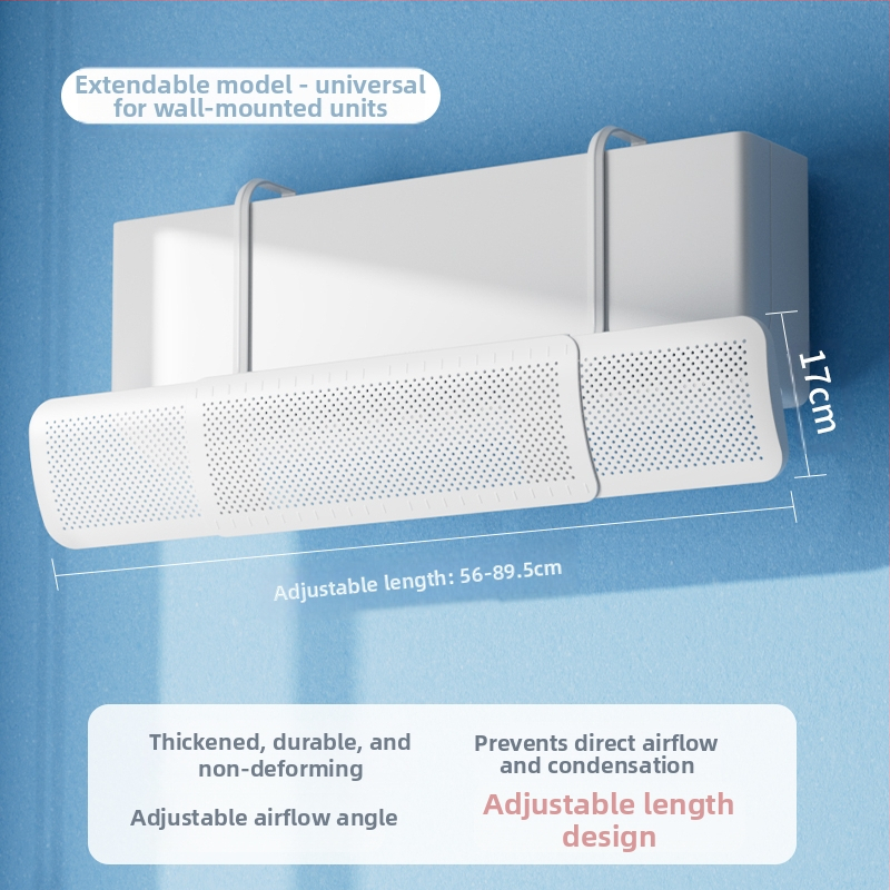 Дефлектор за климатик, щит против директен вятър, стенен монтаж, универсален въздушен отвор, водач за вятър, бебешко задържане, нов модел 2025