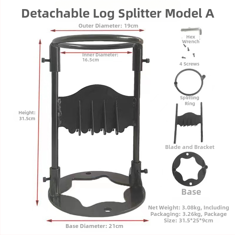 Nauji atvykę papuošalai Medienos skaldymo stovas Medienos skaldymo artefaktas Judantis medienos skaldymo metalinis medienos skaldymo aparatas Medienos skaldymo peilis Saugus naudoti namuose