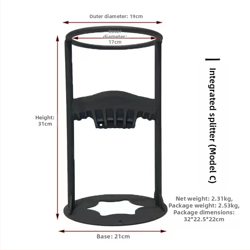 Nauji atvykę papuošalai Medienos skaldymo stovas Medienos skaldymo artefaktas Judantis medienos skaldymo metalinis medienos skaldymo aparatas Medienos skaldymo peilis Saugus naudoti namuose