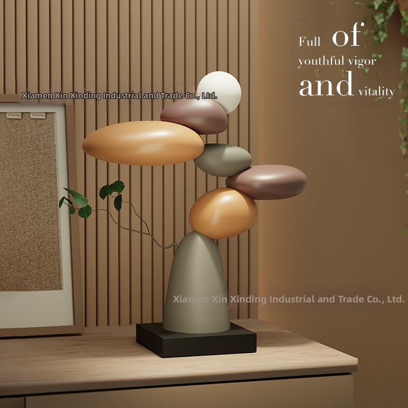 [Lemon Home] Művészeti nappali TV szekrény Padló Nagy díszek Világos Luxus Ideje futni Haladó művészet