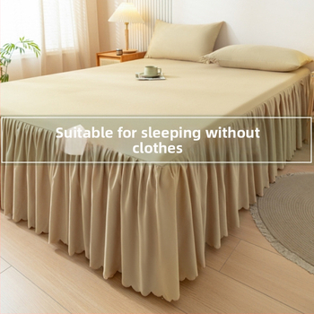 Korėjietiško stiliaus lovos sijonas, vientisas lovos užtiesalas, lovos užtiesalo apsauginis užvalkalas, neslystantis, vienspalvis paklodė, trijų dalių lovos sijonas, princesės stiliaus