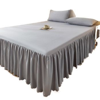 Korėjietiško stiliaus lovos sijonas, vientisas lovos užtiesalas, lovos užtiesalo apsauginis užvalkalas, neslystantis, vienspalvis paklodė, trijų dalių lovos sijonas, princesės stiliaus
