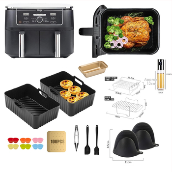 Ninja AF180 õhufritüür, 9-osaline lisatarvikutega käepidemega korv, pitsagrill, õhufritüür AF300