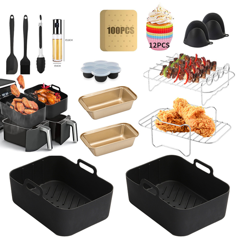 Ninja AF180 õhufritüür, 9-osaline lisatarvikutega käepidemega korv, pitsagrill, õhufritüür AF300