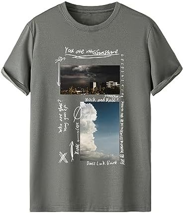 Soly Hux férfi grafikus póló, betűmintás, rövid ujjú