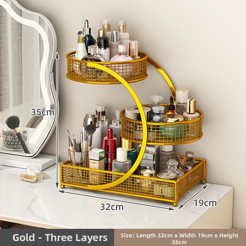 Kozmetikai tárolódoboz, Fésülködőasztal tárolóállvány, Fürdőszobai mosdópolc, Asztali rúzs és bőrápolási termék tárolóállvány