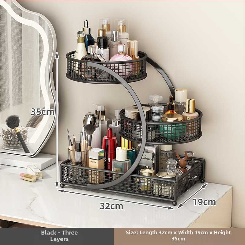 Kozmetikai tárolódoboz, Fésülködőasztal tárolóállvány, Fürdőszobai mosdópolc, Asztali rúzs és bőrápolási termék tárolóállvány