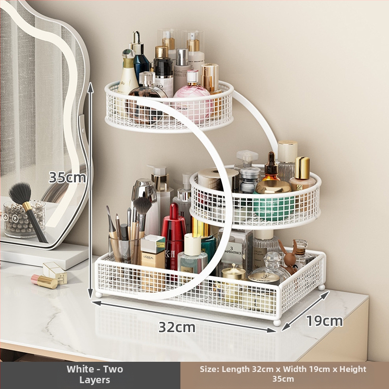 Kozmetikai tárolódoboz, Fésülködőasztal tárolóállvány, Fürdőszobai mosdópolc, Asztali rúzs és bőrápolási termék tárolóállvány