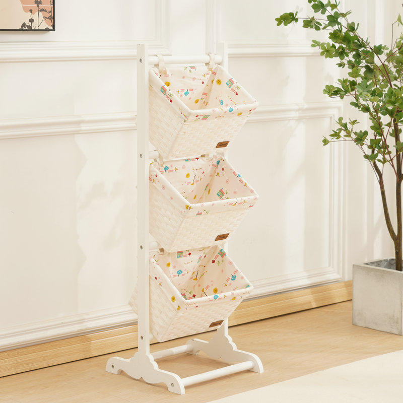 Hálószobai tárolóállvány Többrétegű szőtt tárolókosár Fa tárolókosár Tárolókosár Többrétegű függőkosár Uzsonnástartó