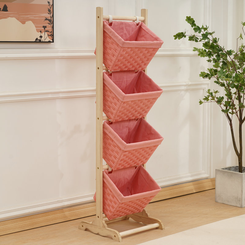 Hálószobai tárolóállvány Többrétegű szőtt tárolókosár Fa tárolókosár Tárolókosár Többrétegű függőkosár Uzsonnástartó