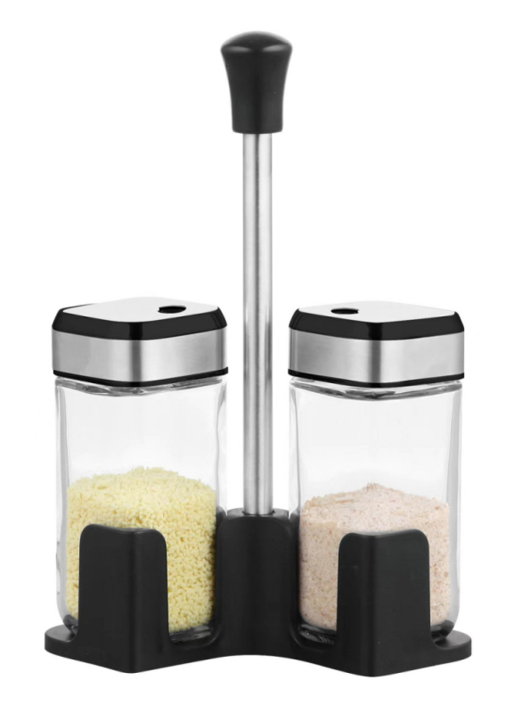 Pagardinimo indelis, sandarus drėgmei atsparus buitinis besisukantis prieskonių butelis, didelės talpos nešiojamas stiklinis prieskonių butelis, virtuvės reikmenys