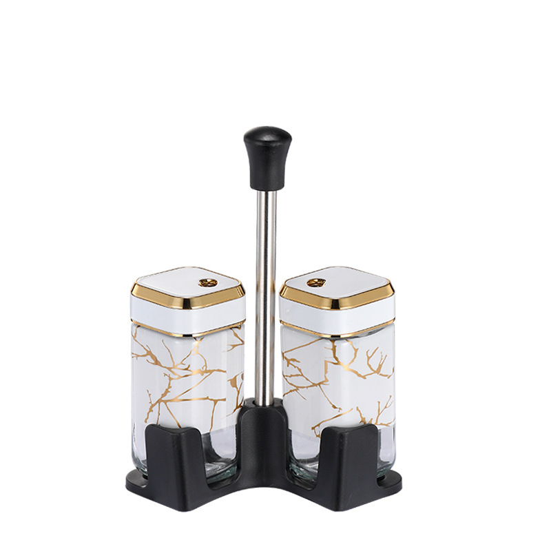 Pagardinimo indelis, sandarus drėgmei atsparus buitinis besisukantis prieskonių butelis, didelės talpos nešiojamas stiklinis prieskonių butelis, virtuvės reikmenys